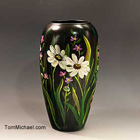  Hand-painted Art Glass Vases |  Iridescent Art Glass Vases | Decorative Art Glass Vases