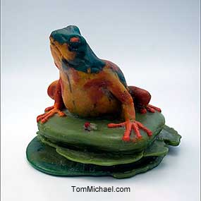 Decorative Contemporary Art Glass
Pate de verre Frog & Fly by Tom Michael, Odyssey Art Glass
