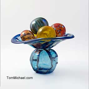 Modern Art Glass Vases  | Decorative Glass Vases | Iridescent Glass Vases |  at TomMichael.com