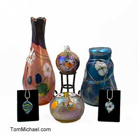 Modern art glass vases, jewelry, paperweights, ornaments, scenic vases, hand-painted vases