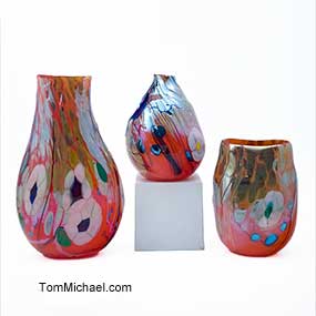 Hand blown glass art available at TomMichael.com