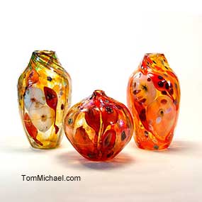 Decorative Art Glass Vases | Modern Art Glass | Iridescent Art Glass  for sale at TomMichael.com