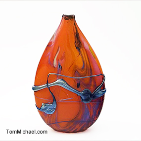 Decorative Art Glass Vases | Modern Art Glass | Iridescent Art Glass  for sale at TomMichael.com