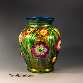 Decorative Art Glass Vases | Modern Art Glass | Iridescent Art Glass  for sale at TomMichael.com