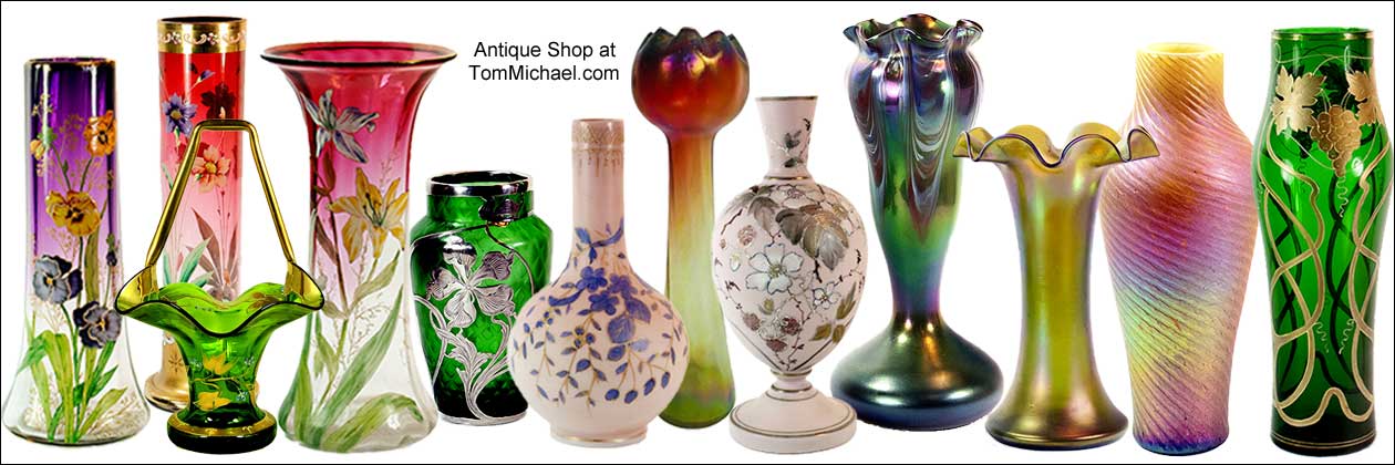 Antique Art Glass For Sale Loetz Kralik Steuben Rindskopf
