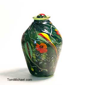 Decorative glass, art glass vases, hand-painted vases